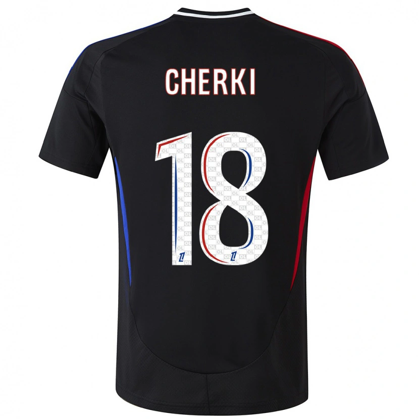 Danxen Kid Rayan Cherki #18 Black Away Jersey 2024/25 T-Shirt