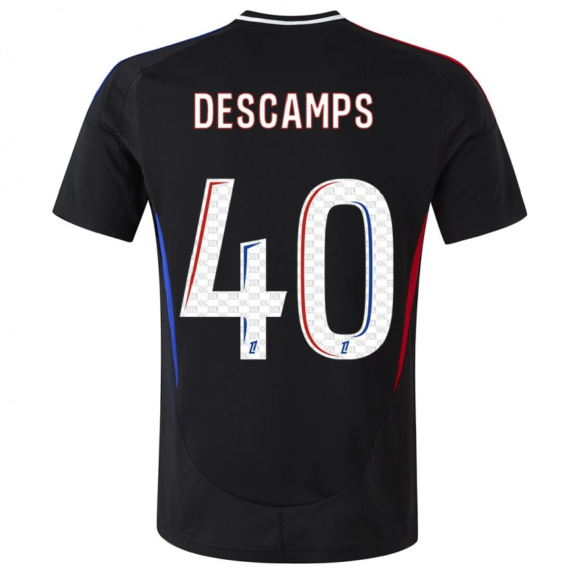 Danxen Kid Rémy Descamps #40 Black Away Jersey 2024/25 T-Shirt