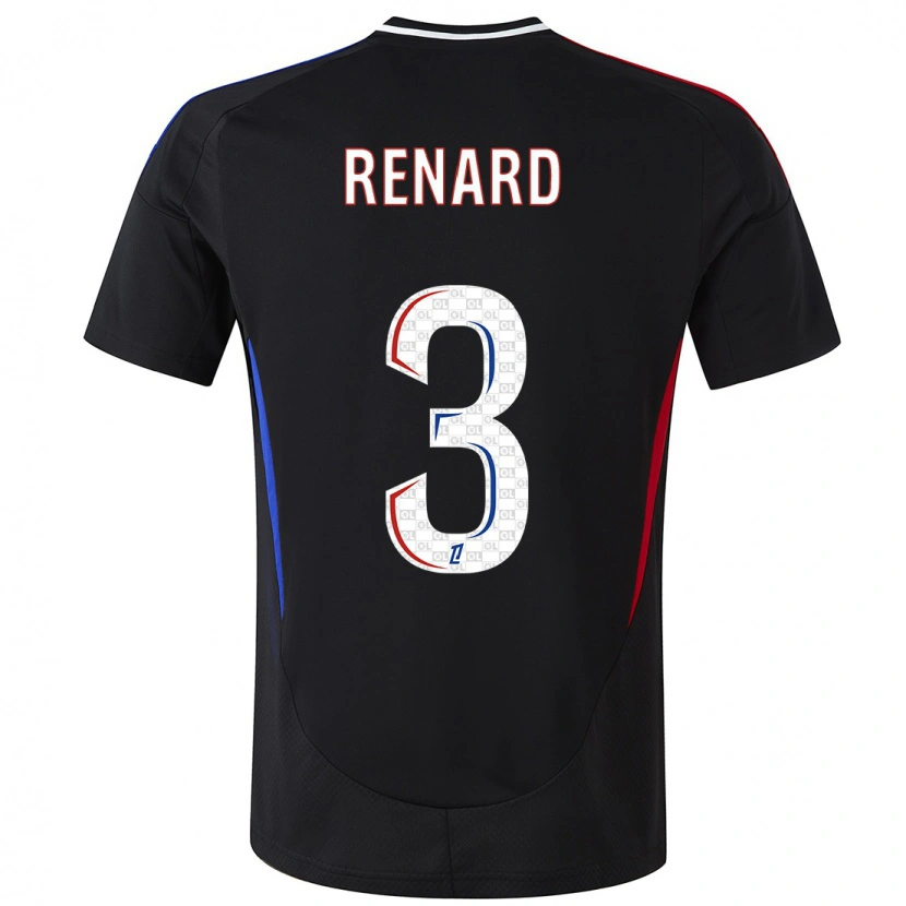 Danxen Kid Wendie Renard #3 Black Away Jersey 2024/25 T-Shirt