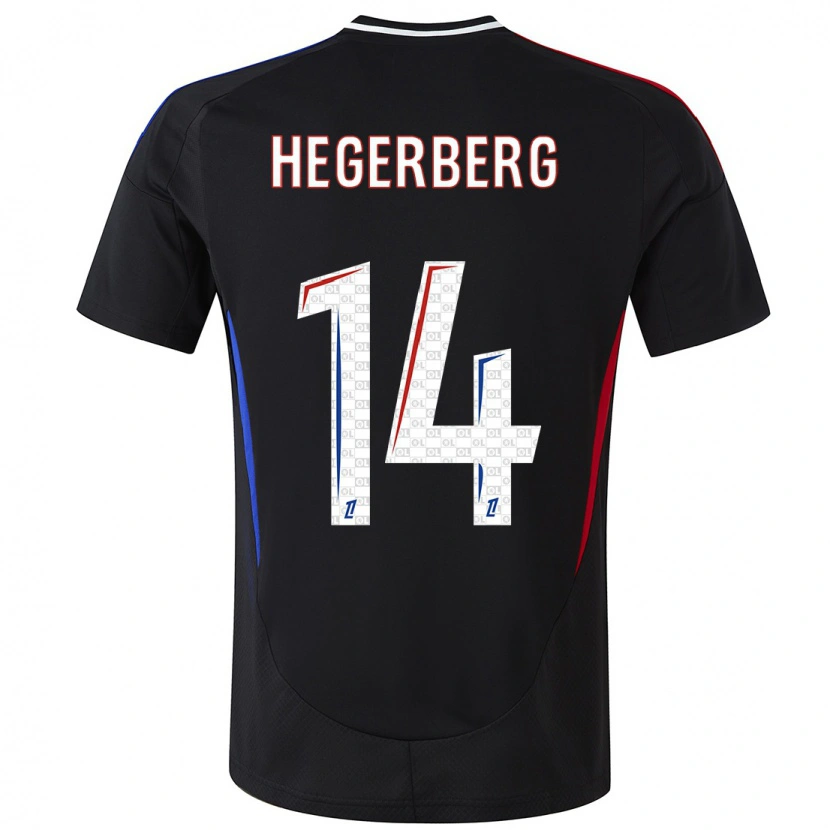 Danxen Kid Ada Hegerberg #14 Black Away Jersey 2024/25 T-Shirt