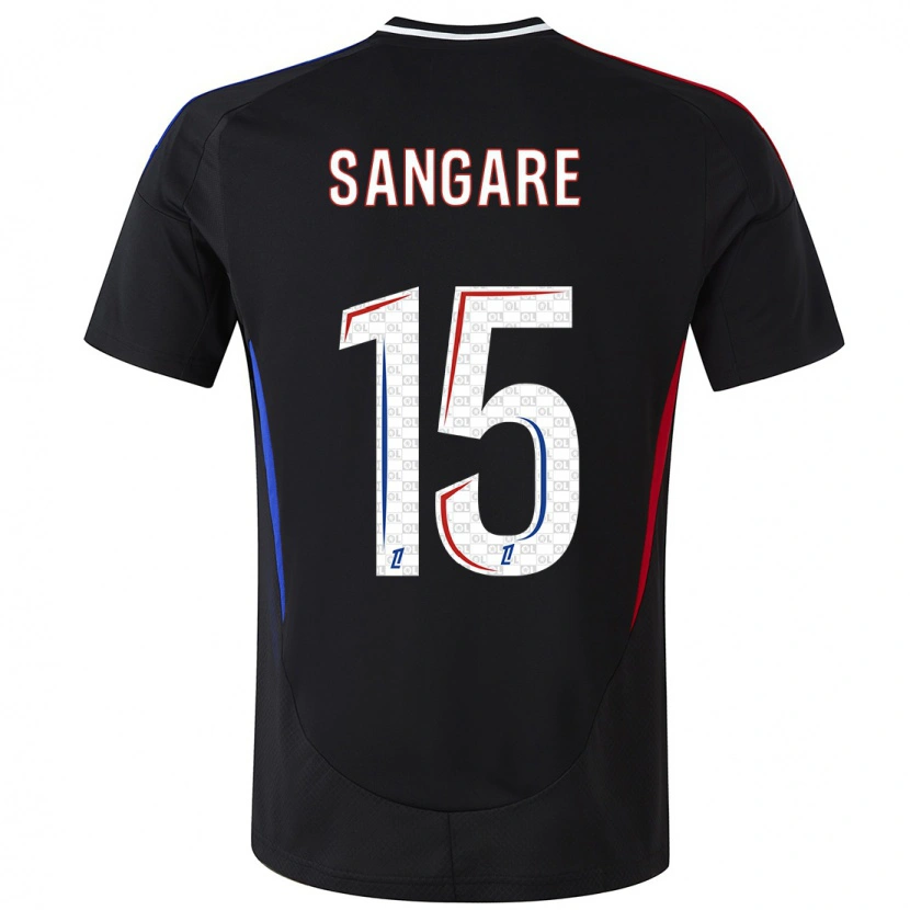 Danxen Kid Wassa Sangaré #15 Black Away Jersey 2024/25 T-Shirt