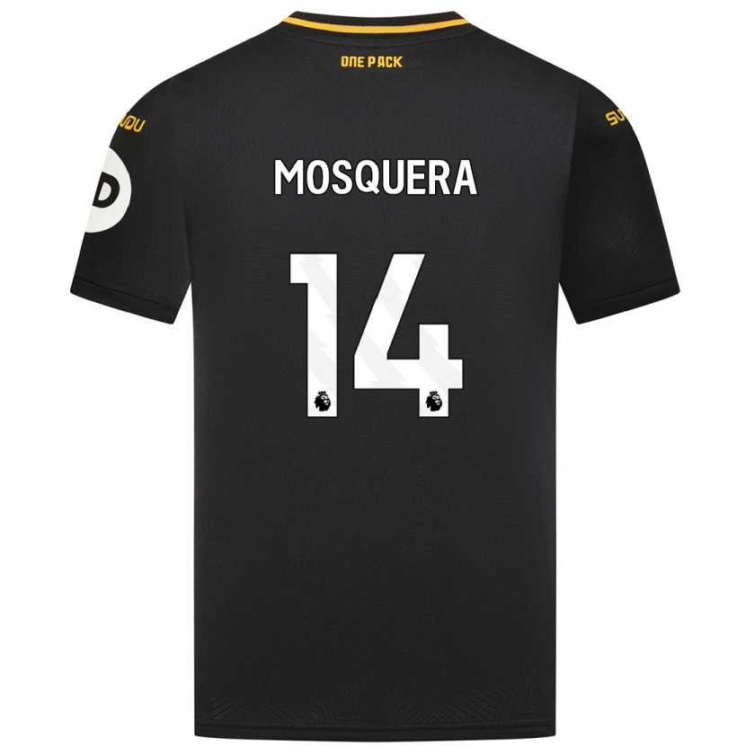 Danxen Kid Yerson Mosquera #14 Black Away Jersey 2024/25 T-Shirt