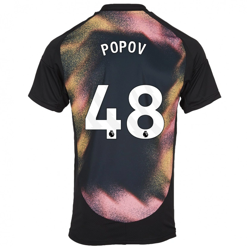 Danxen Kid Chris Popov #48 Black White Away Jersey 2024/25 T-Shirt