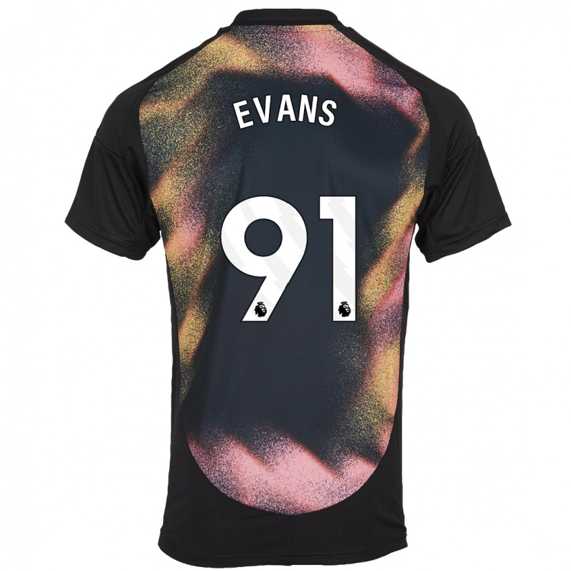 Danxen Kid Jake Evans #91 Black White Away Jersey 2024/25 T-Shirt