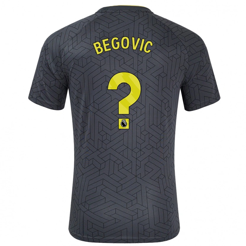 Danxen Kid Asmir Begovic #0 Black Yellow Away Jersey 2024/25 T-Shirt