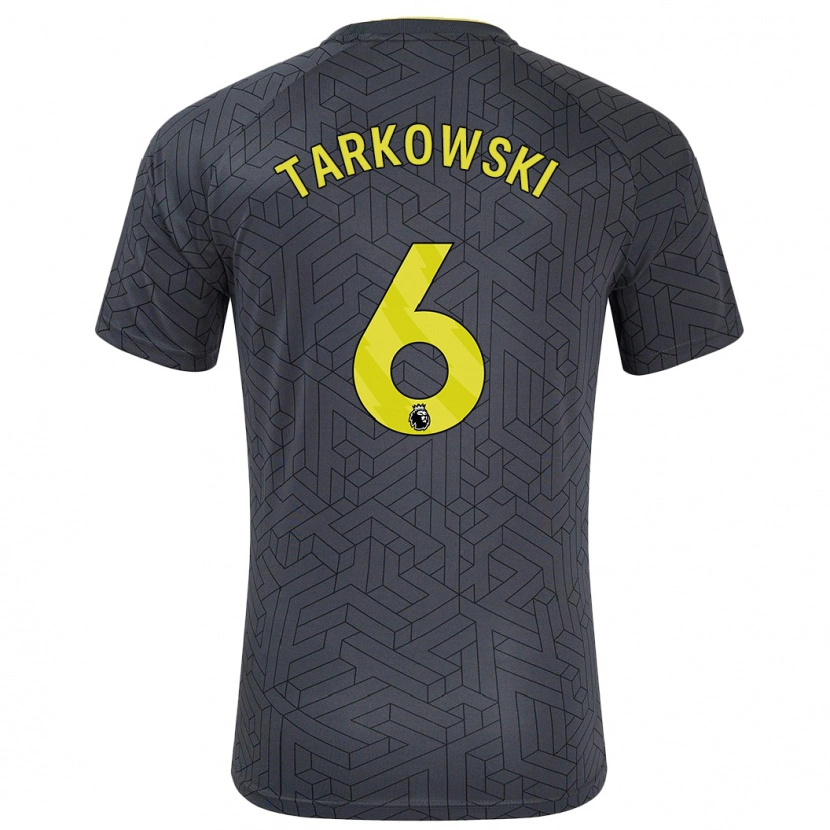 Danxen Kid James Tarkowski #6 Black Yellow Away Jersey 2024/25 T-Shirt