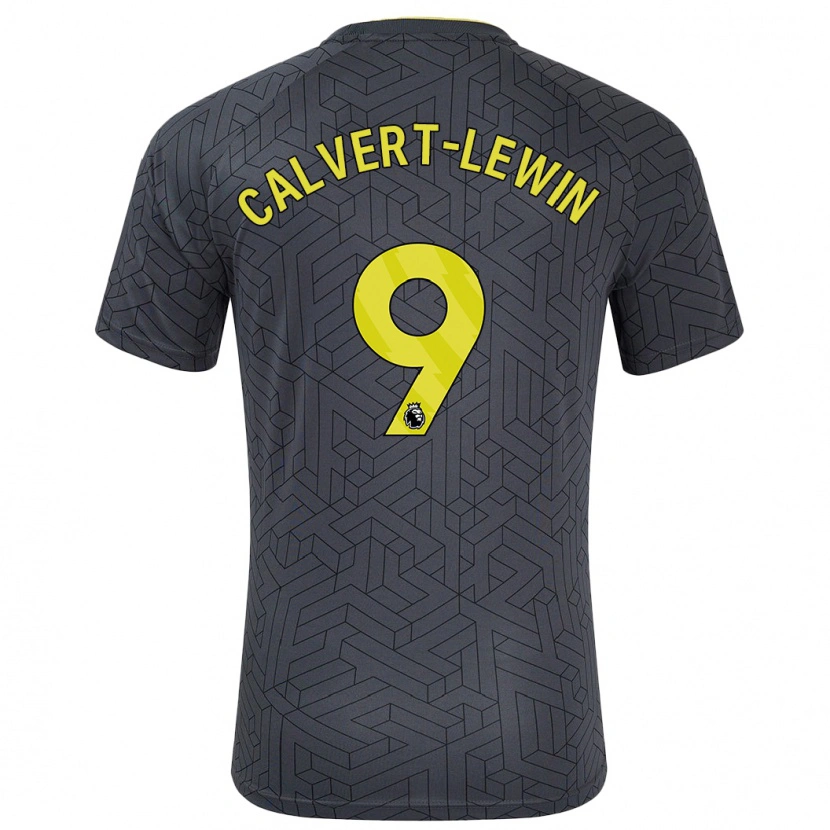 Danxen Kid Dominic Calvert-Lewin #9 Black Yellow Away Jersey 2024/25 T-Shirt