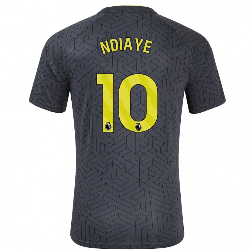 Danxen Kid Iliman Ndiaye #10 Black Yellow Away Jersey 2024/25 T-Shirt