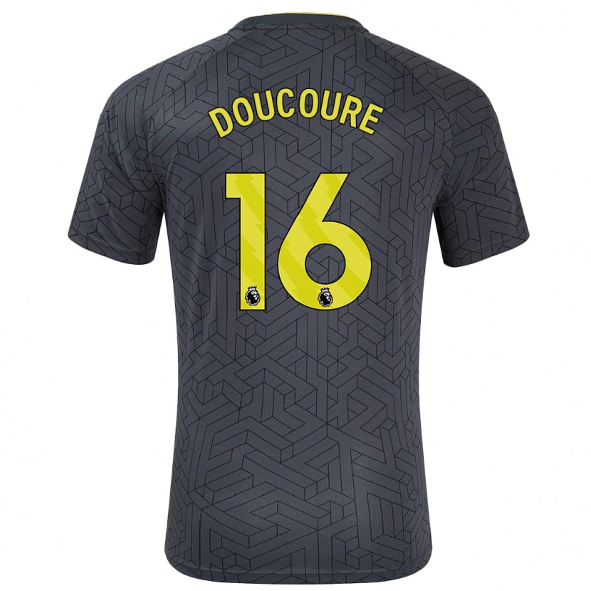 Danxen Kid Abdoulaye Doucouré #16 Black Yellow Away Jersey 2024/25 T-Shirt