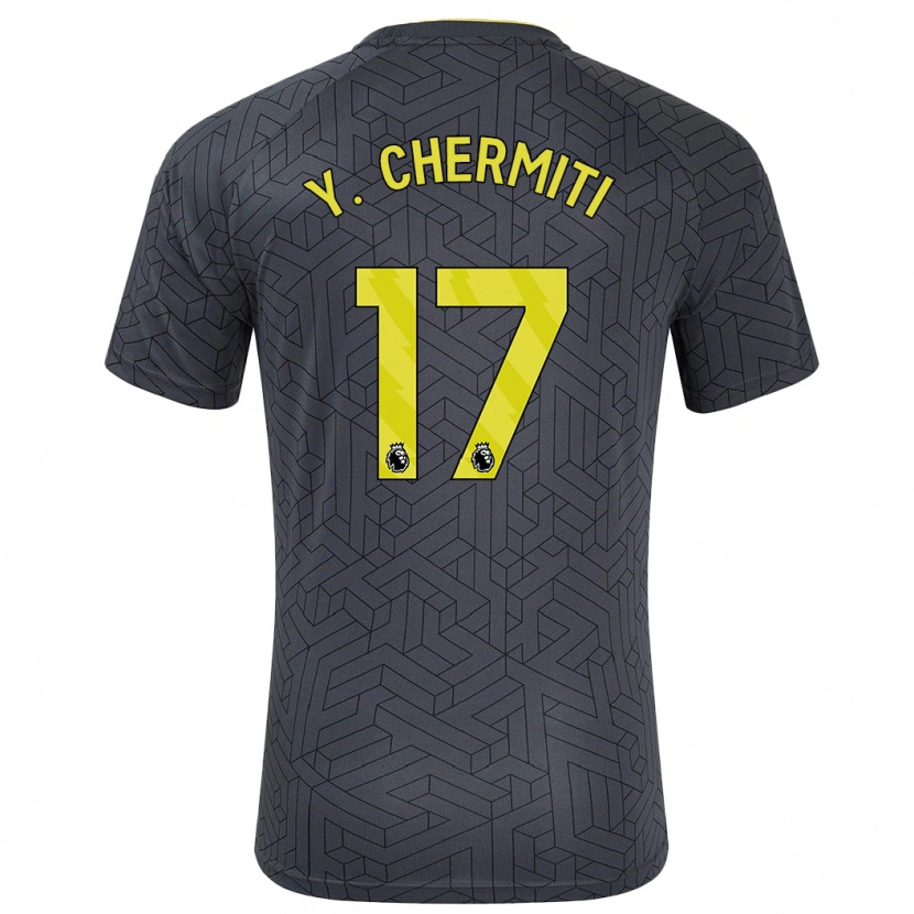 Danxen Kid Chermiti #17 Black Yellow Away Jersey 2024/25 T-Shirt