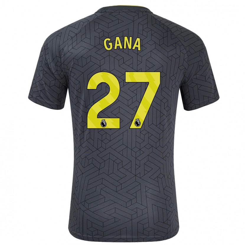 Danxen Kid Idrissa Gueye #27 Black Yellow Away Jersey 2024/25 T-Shirt