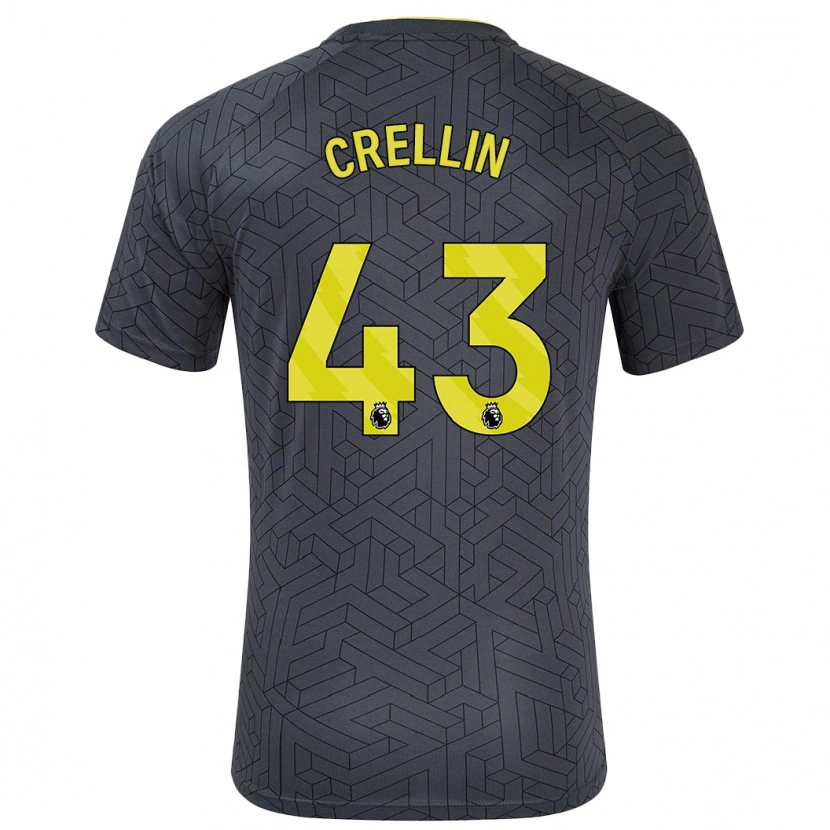 Danxen Kid Billy Crellin #43 Black Yellow Away Jersey 2024/25 T-Shirt