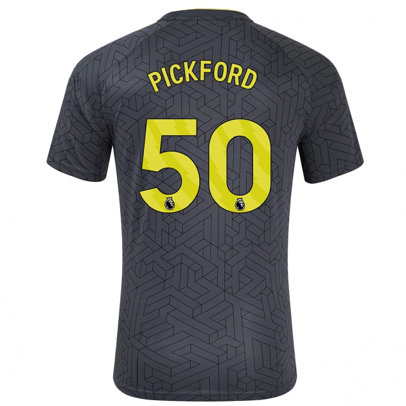 Danxen Kid George Pickford #50 Black Yellow Away Jersey 2024/25 T-Shirt