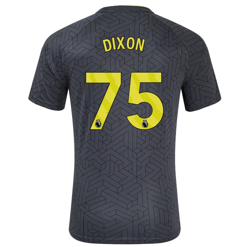 Danxen Kid Roman Dixon #75 Black Yellow Away Jersey 2024/25 T-Shirt