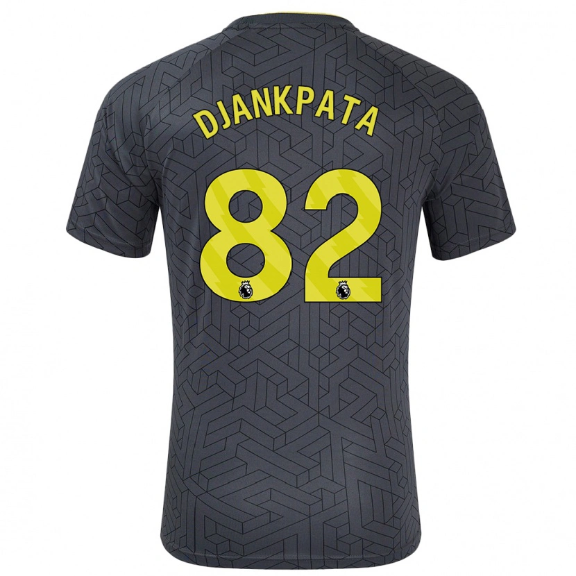 Danxen Kid Halid Djankpata #82 Black Yellow Away Jersey 2024/25 T-Shirt