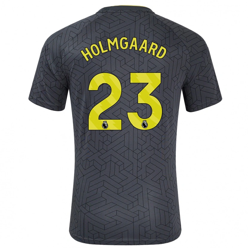 Danxen Kid Sara Holmgaard #23 Black Yellow Away Jersey 2024/25 T-Shirt