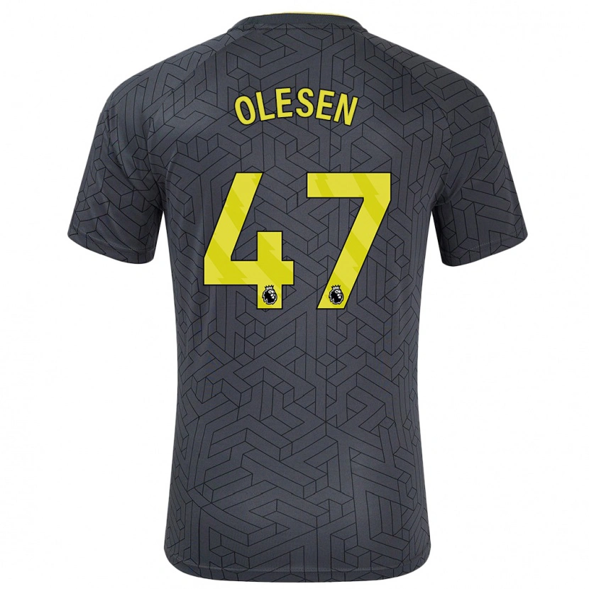 Danxen Kid Karoline Olesen #47 Black Yellow Away Jersey 2024/25 T-Shirt