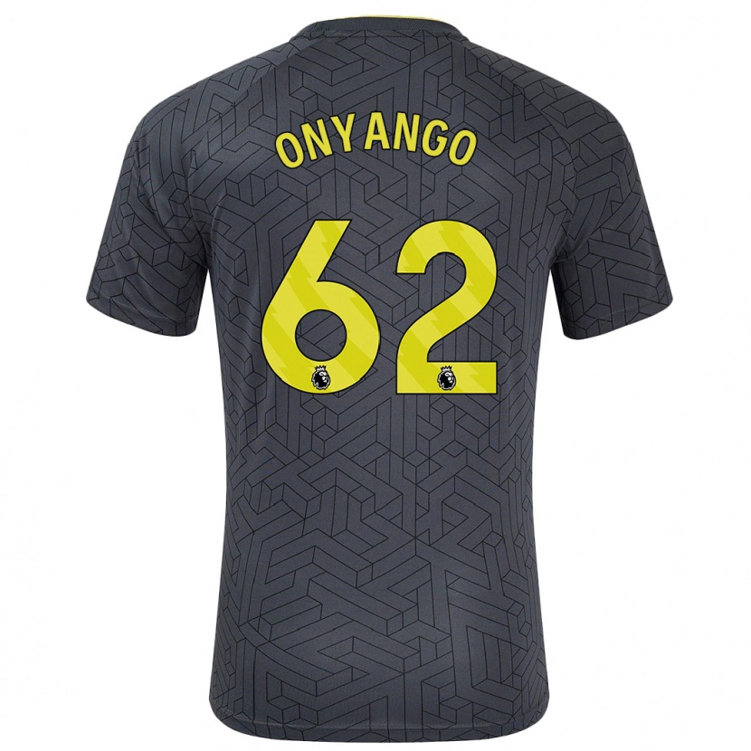 Danxen Kid Tyler Onyango #62 Black Yellow Away Jersey 2024/25 T-Shirt