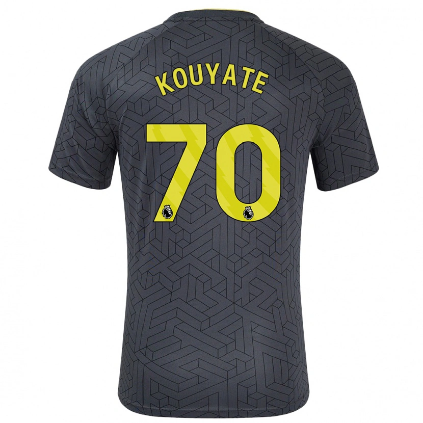 Danxen Kid Katia Kouyate #70 Black Yellow Away Jersey 2024/25 T-Shirt