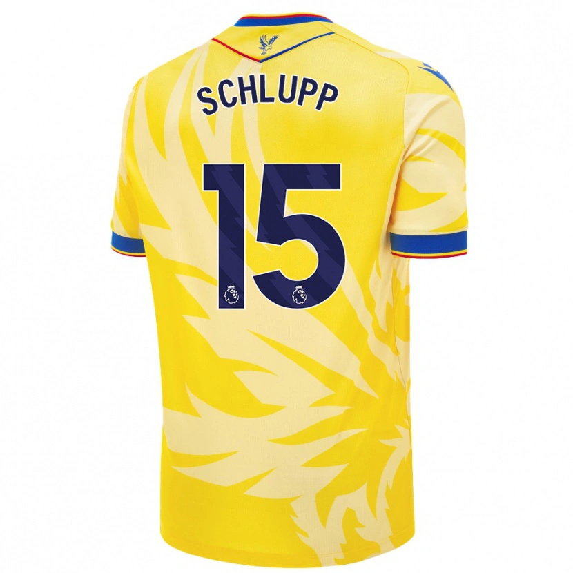 Danxen Kid Jeffrey Schlupp #15 Yellow Away Jersey 2024/25 T-Shirt