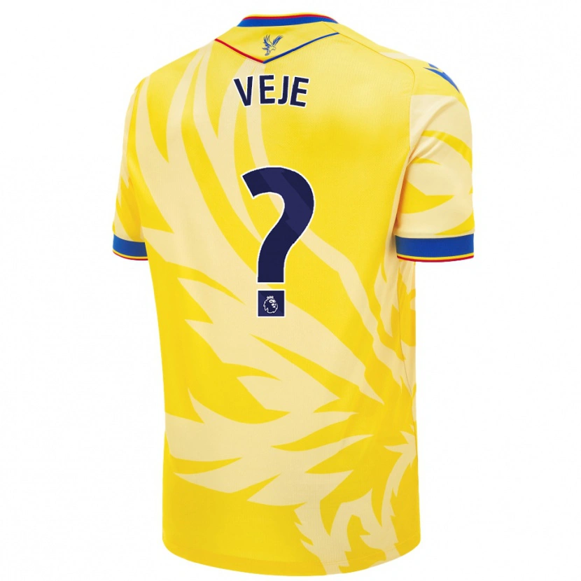 Danxen Kid Katrine Veje #0 Yellow Away Jersey 2024/25 T-Shirt