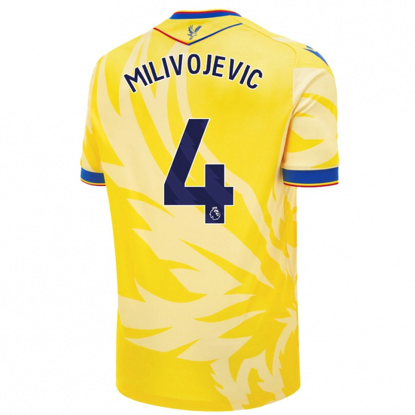 Danxen Kid Luka Milivojevic #4 Yellow Away Jersey 2024/25 T-Shirt