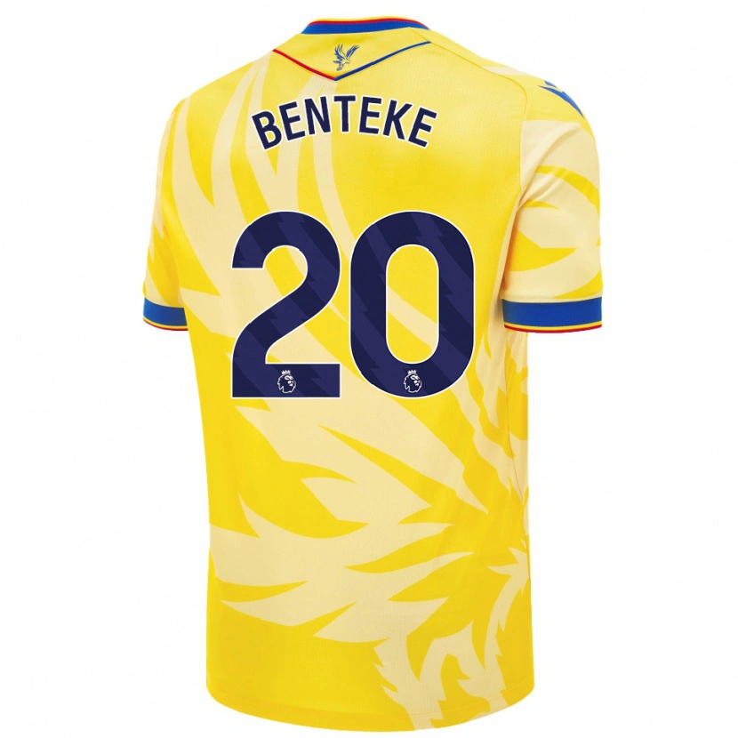 Danxen Kid Christian Benteke #20 Yellow Away Jersey 2024/25 T-Shirt