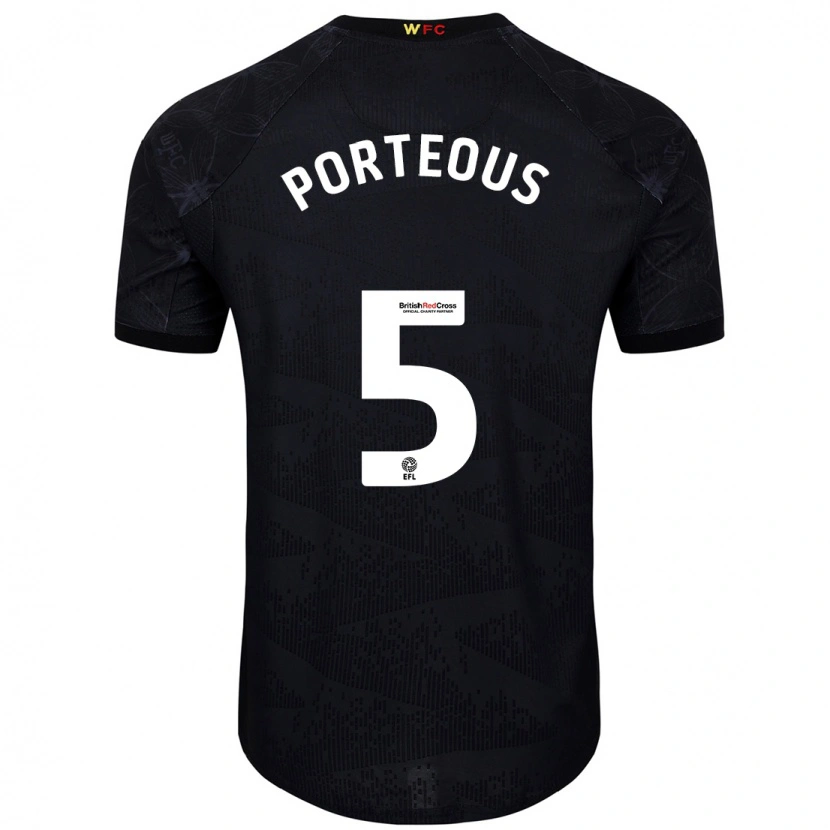 Danxen Kid Ryan Porteous #5 Black White Away Jersey 2024/25 T-Shirt