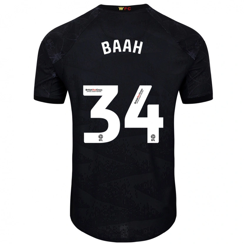 Danxen Kid Kwadwo Baah #34 Black White Away Jersey 2024/25 T-Shirt