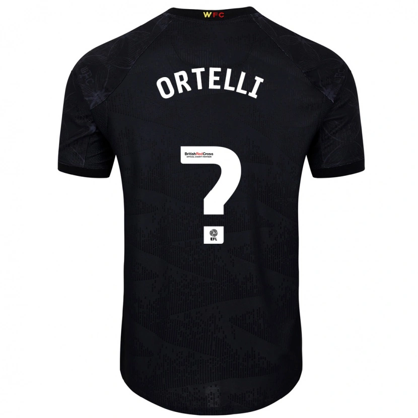 Danxen Kid Gabriel Ortelli #0 Black White Away Jersey 2024/25 T-Shirt