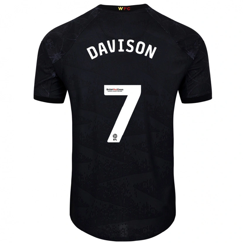 Danxen Kid Gemma Davison #7 Black White Away Jersey 2024/25 T-Shirt