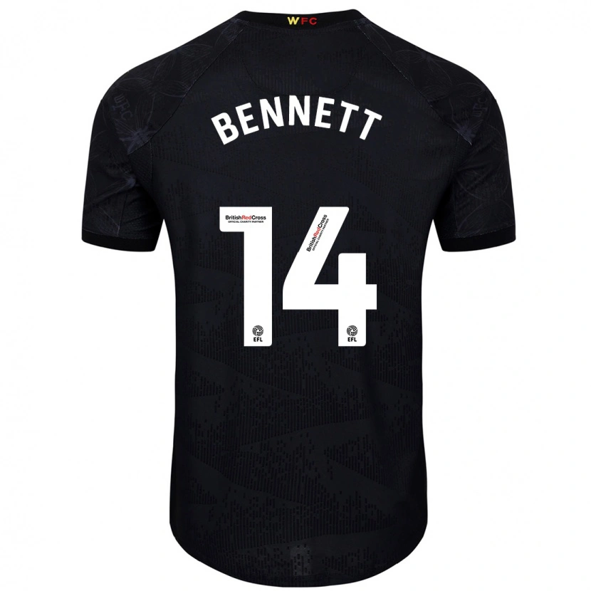 Danxen Kid Harley Bennett #14 Black White Away Jersey 2024/25 T-Shirt