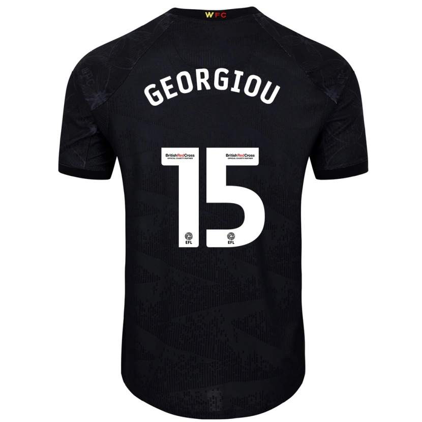 Danxen Kid Andria Georgiou #15 Black White Away Jersey 2024/25 T-Shirt