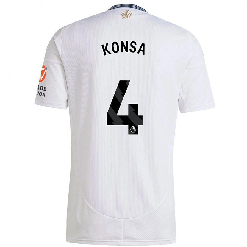 Danxen Kid Ezri Konsa #4 White Away Jersey 2024/25 T-Shirt