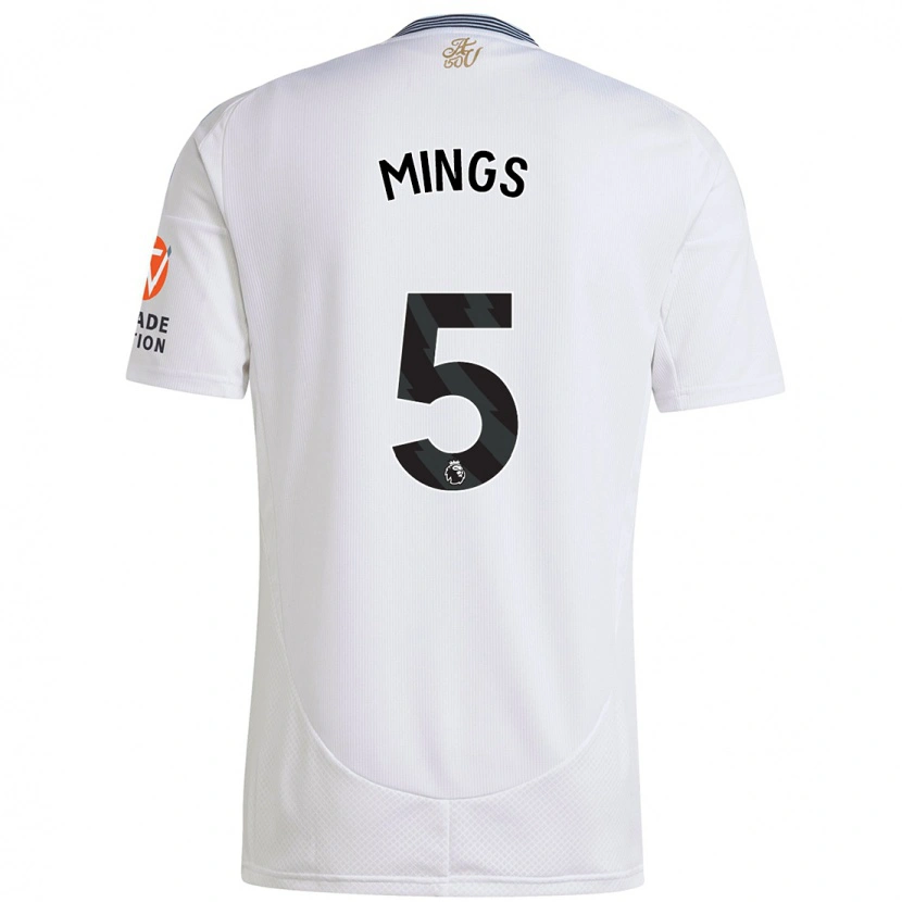 Danxen Kid Tyrone Mings #5 White Away Jersey 2024/25 T-Shirt