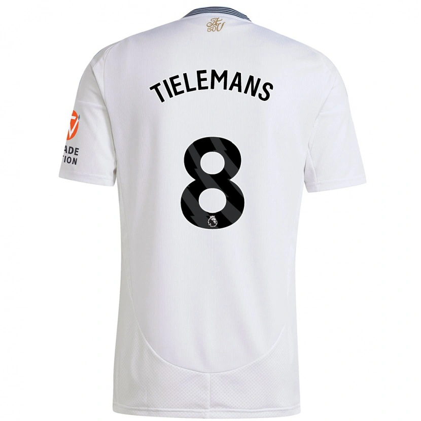 Danxen Kid Youri Tielemans #8 White Away Jersey 2024/25 T-Shirt