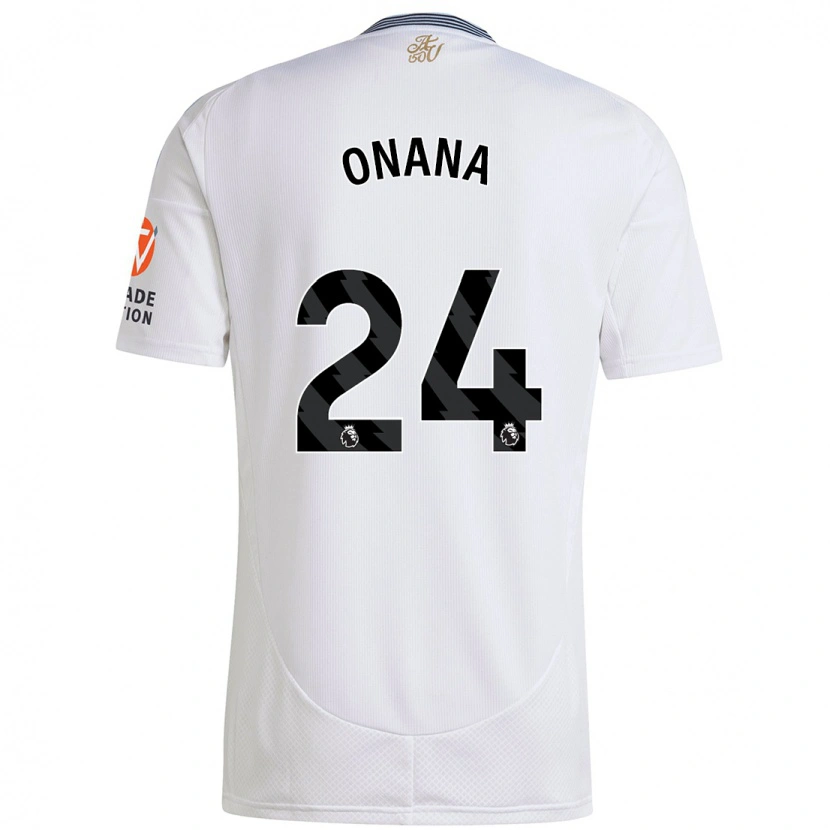 Danxen Kid Amadou Onana #24 White Away Jersey 2024/25 T-Shirt