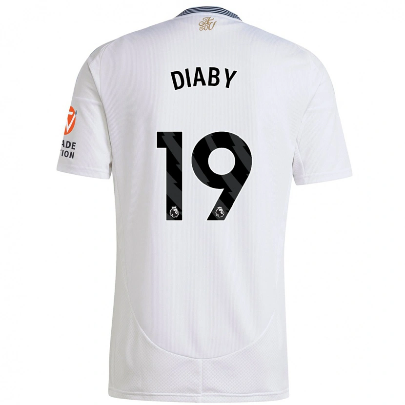 Danxen Kid Moussa Diaby #19 White Away Jersey 2024/25 T-Shirt