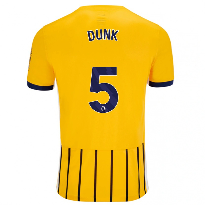 Danxen Kid Lewis Dunk #5 Gold Blue Pinstripes Away Jersey 2024/25 T-Shirt