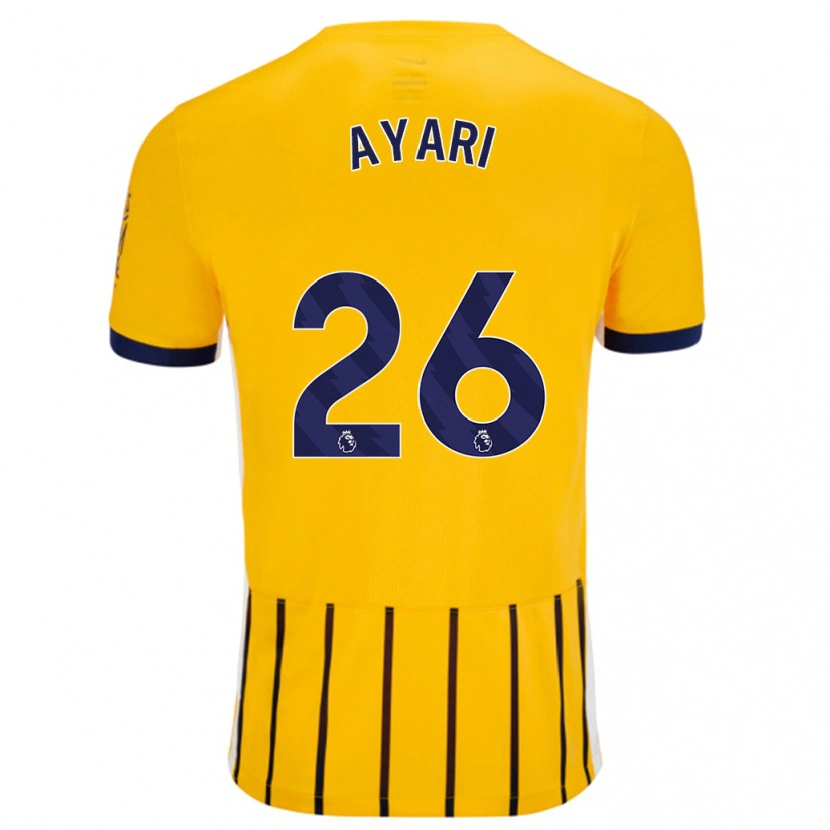 Danxen Kid Yasin Ayari #26 Gold Blue Pinstripes Away Jersey 2024/25 T-Shirt