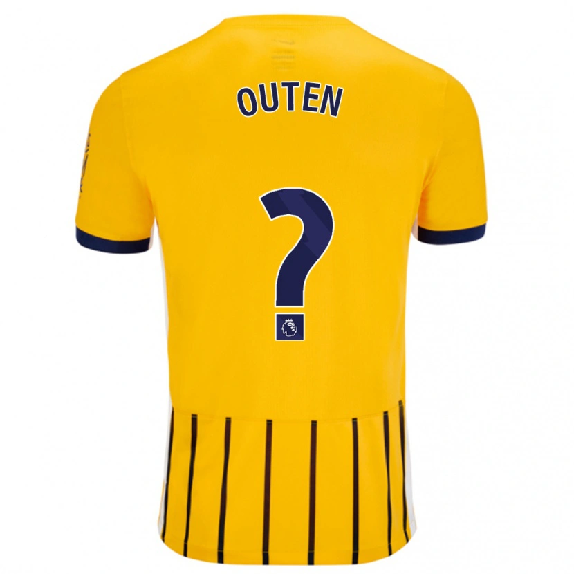 Danxen Kid Theo Outen #0 Gold Blue Pinstripes Away Jersey 2024/25 T-Shirt