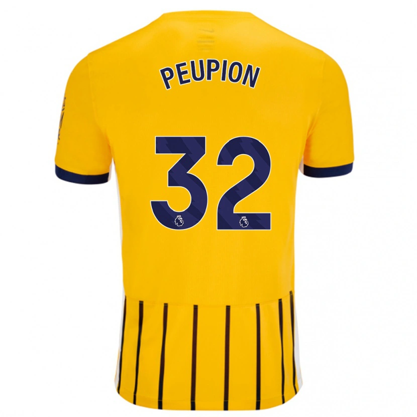 Danxen Kid Cameron Peupion #32 Gold Blue Pinstripes Away Jersey 2024/25 T-Shirt