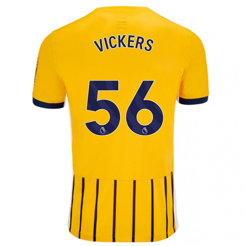 Danxen Kid Caylan Vickers #56 Gold Blue Pinstripes Away Jersey 2024/25 T-Shirt