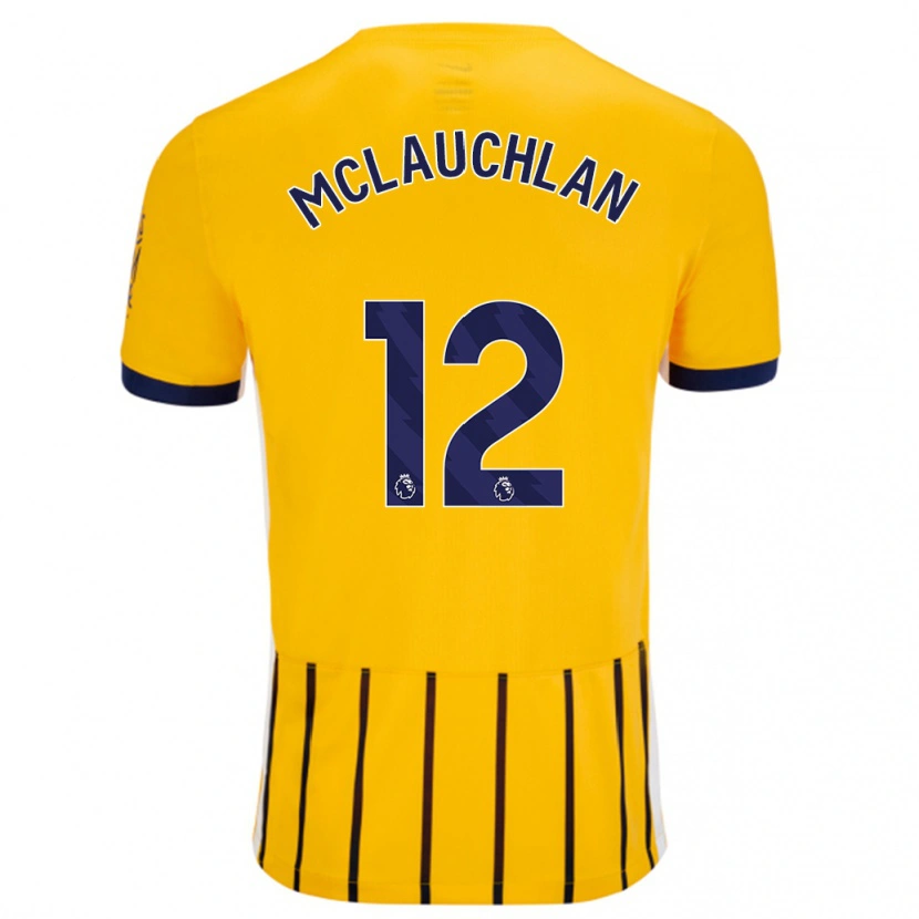 Danxen Kid Rachel Mclauchlan #12 Gold Blue Pinstripes Away Jersey 2024/25 T-Shirt