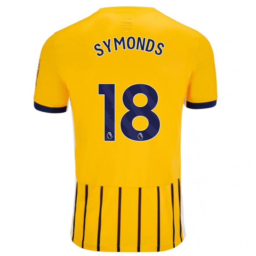 Danxen Kid Maisie Symonds #18 Gold Blue Pinstripes Away Jersey 2024/25 T-Shirt