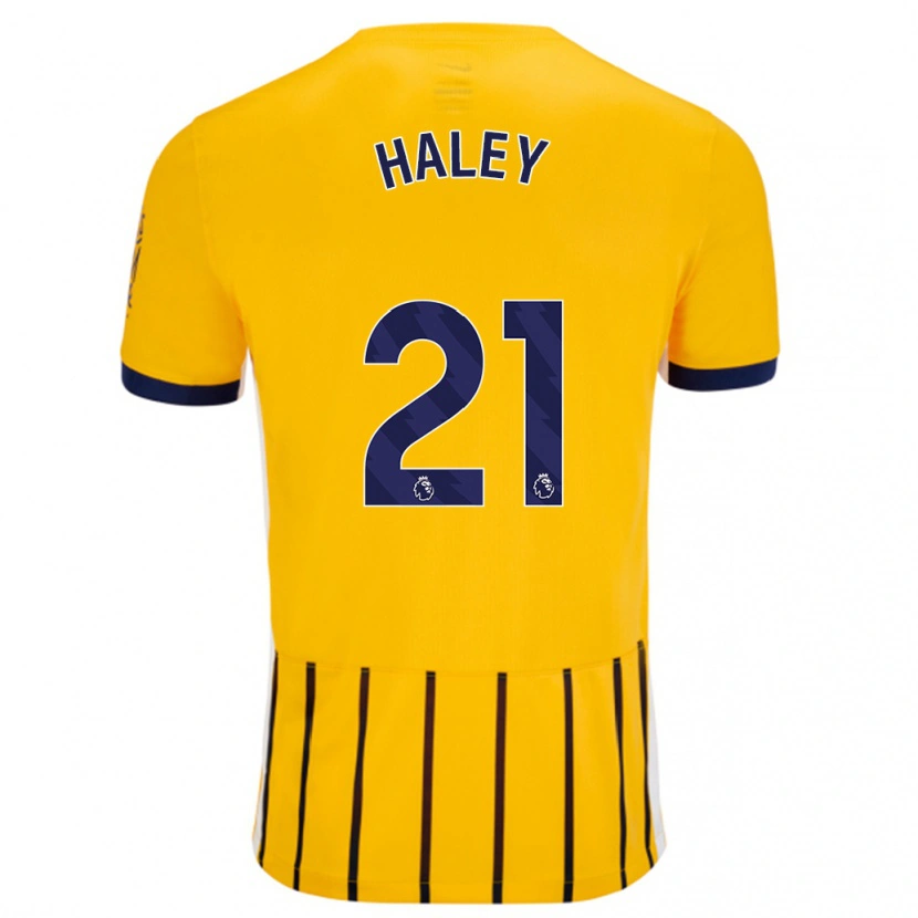 Danxen Kid Madison Haley #21 Gold Blue Pinstripes Away Jersey 2024/25 T-Shirt