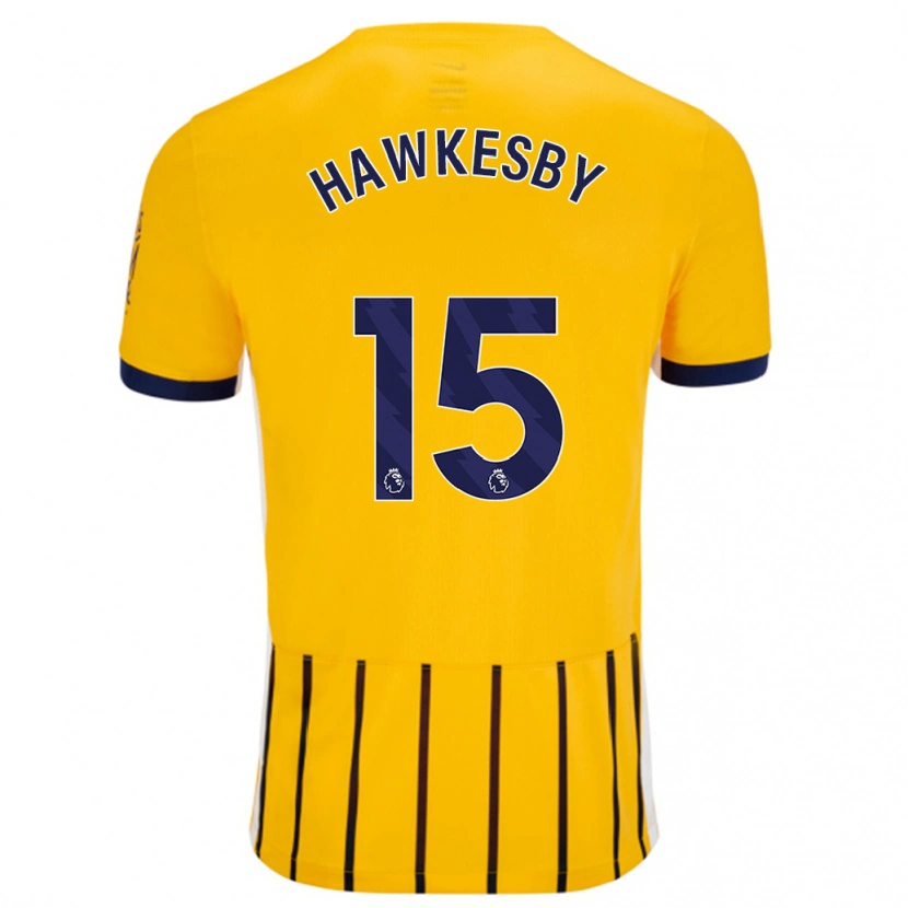 Danxen Kid Mackenzie Hawkesby #15 Gold Blue Pinstripes Away Jersey 2024/25 T-Shirt