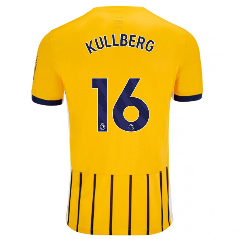 Danxen Kid Emma Nanny Charlotte Kullberg #16 Gold Blue Pinstripes Away Jersey 2024/25 T-Shirt