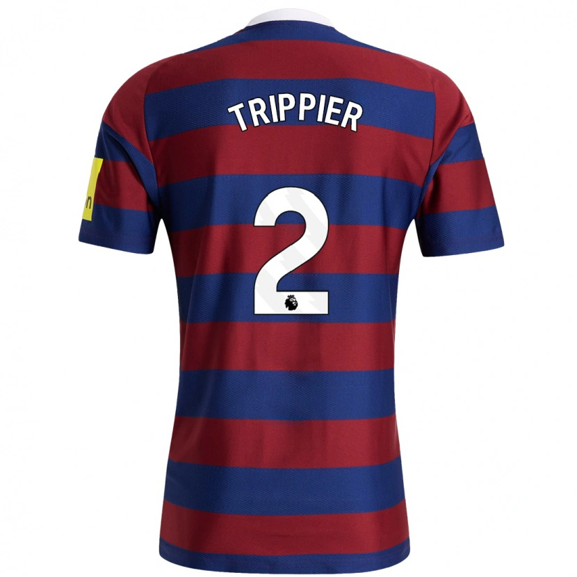 Danxen Kid Kieran Trippier #2 Burgundy Navy Blue Away Jersey 2024/25 T-Shirt