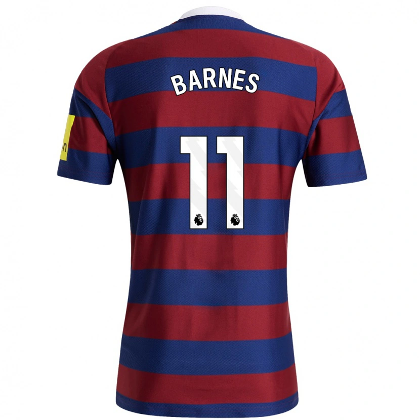 Danxen Kid Harvey Barnes #11 Burgundy Navy Blue Away Jersey 2024/25 T-Shirt